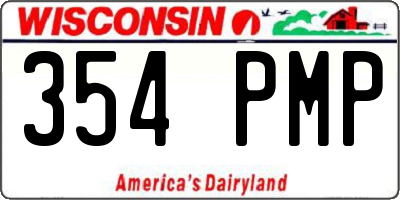 WI license plate 354PMP
