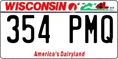 WI license plate 354PMQ