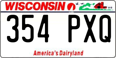 WI license plate 354PXQ