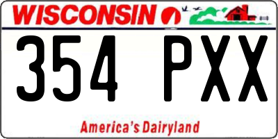 WI license plate 354PXX