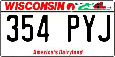 WI license plate 354PYJ