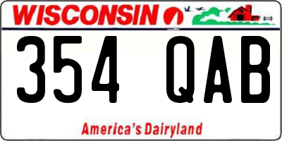 WI license plate 354QAB