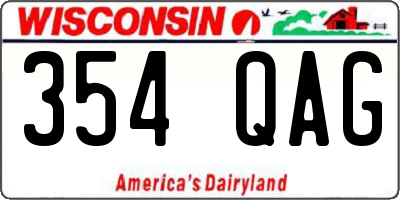 WI license plate 354QAG