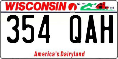 WI license plate 354QAH
