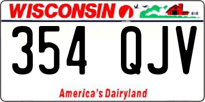 WI license plate 354QJV