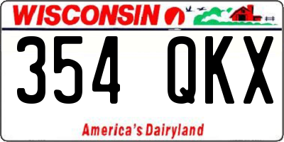WI license plate 354QKX