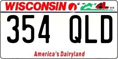 WI license plate 354QLD