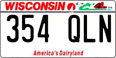 WI license plate 354QLN