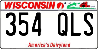 WI license plate 354QLS