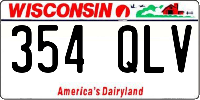 WI license plate 354QLV