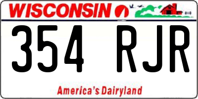 WI license plate 354RJR