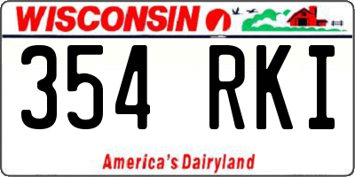 WI license plate 354RKI