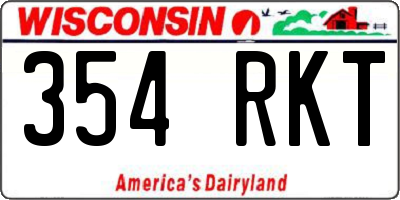 WI license plate 354RKT