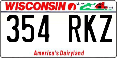 WI license plate 354RKZ