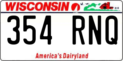 WI license plate 354RNQ
