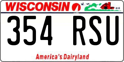 WI license plate 354RSU