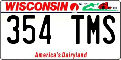 WI license plate 354TMS