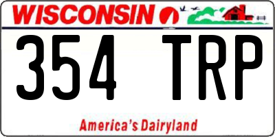 WI license plate 354TRP