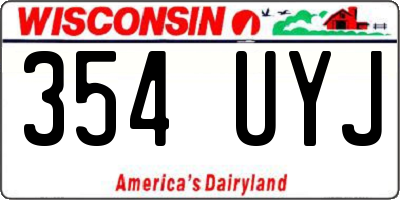 WI license plate 354UYJ