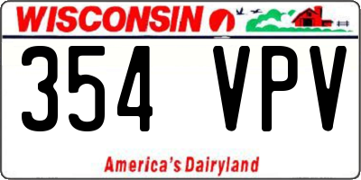 WI license plate 354VPV