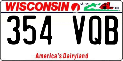 WI license plate 354VQB