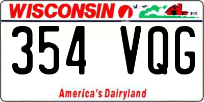 WI license plate 354VQG