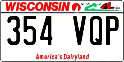 WI license plate 354VQP