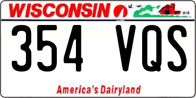 WI license plate 354VQS