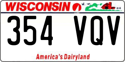 WI license plate 354VQV