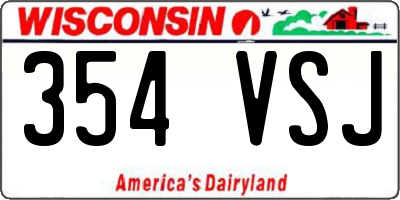 WI license plate 354VSJ