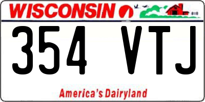 WI license plate 354VTJ