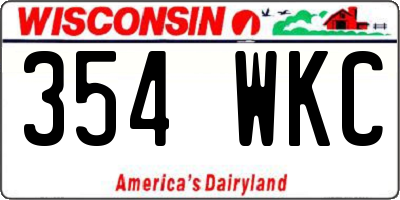 WI license plate 354WKC