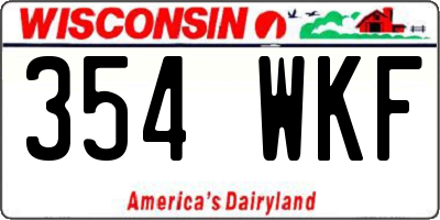 WI license plate 354WKF