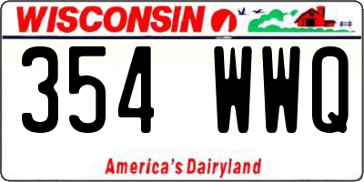 WI license plate 354WWQ
