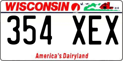 WI license plate 354XEX