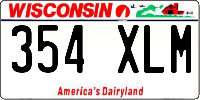 WI license plate 354XLM
