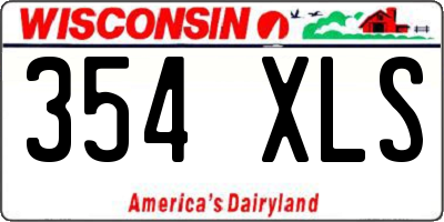 WI license plate 354XLS