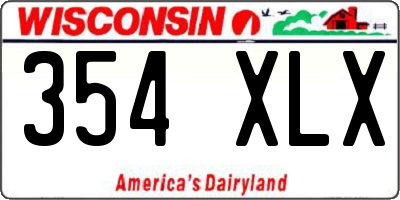 WI license plate 354XLX