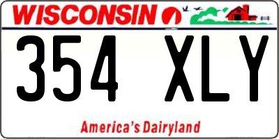 WI license plate 354XLY