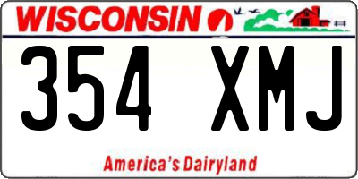 WI license plate 354XMJ