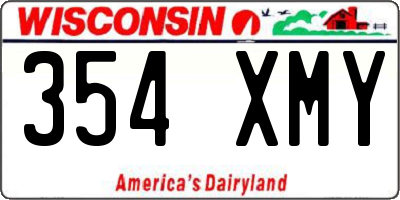 WI license plate 354XMY