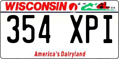 WI license plate 354XPI