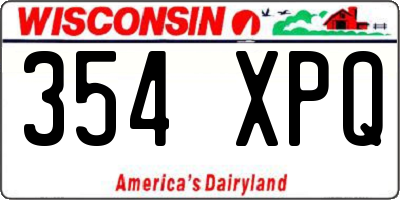 WI license plate 354XPQ