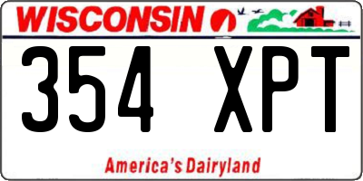 WI license plate 354XPT