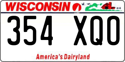 WI license plate 354XQO