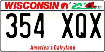 WI license plate 354XQX