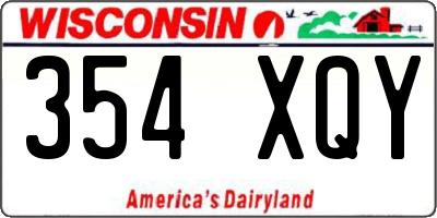 WI license plate 354XQY