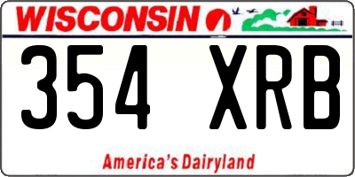 WI license plate 354XRB