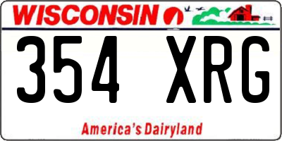WI license plate 354XRG