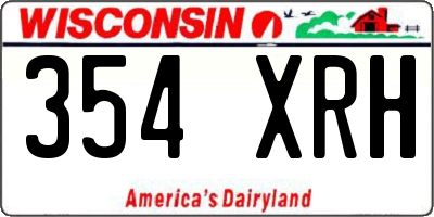 WI license plate 354XRH